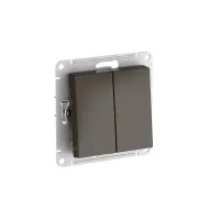 ATLASDESIGN 2-клавишный ПЕРЕКЛЮЧАТЕЛЬ, сх.6/2, 10АХ, быстрозажимные клеммы, МОККО