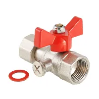 Кран шаровой для подключения манометра 1/2' х 1/4' ВВ (VT.807.N.0402)