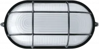 Светильник НПП-60w термостойкий овальный с решеткой IP54 черный