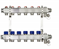 Коллекторная группа SSM-6R set 6 контуров 1'X3/4' с термостатическими клапанами и кронштейнами