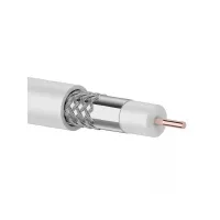 Кабель коаксиальный RG-6U, 75 Ом, CCS/Al/Al, 64%, бухта 100 м, белый