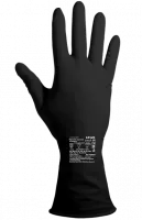 Перчатки химостойкие латексные Тип КЩС-2, толщина 0,50 мм, чёрные ArmProtect LX520,  р.M (8)